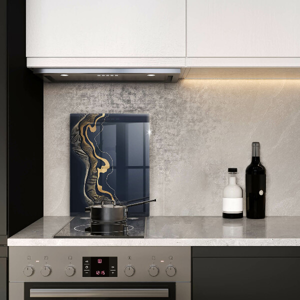 Glasskärbräda Abstrakta gyllene linjer