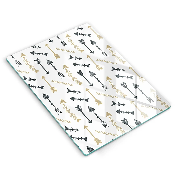 Glasskärbräda med boho pilmönster