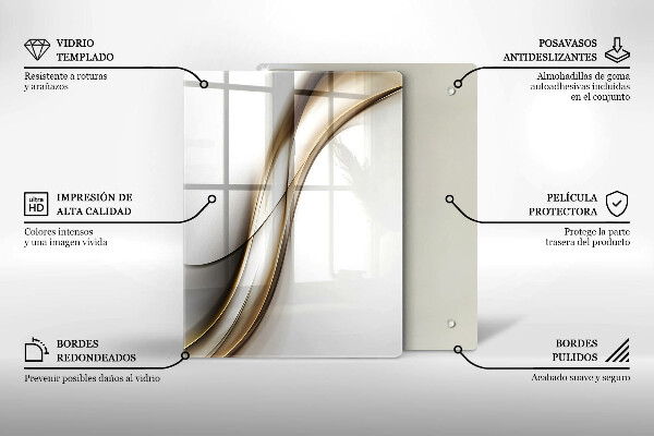 Glasskärbräda Boho pilmönster