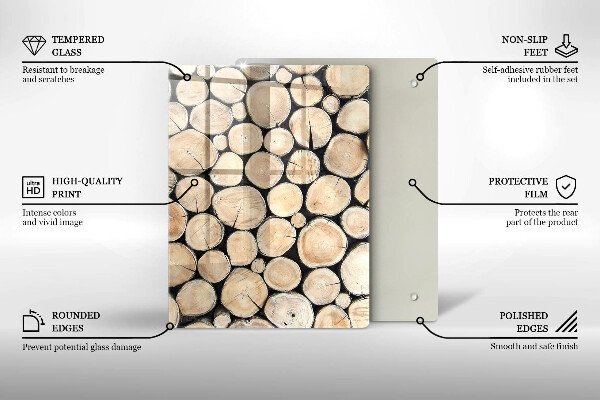 Glasskärbräda Trästubbar