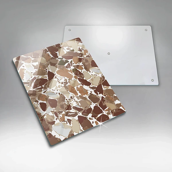 Glasskärbräda med stendesign