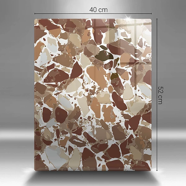 Glasskärbräda med stendesign