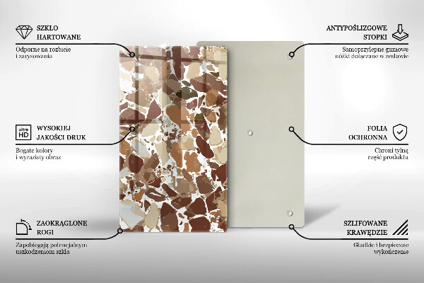 Glasskärbräda Sten dekorativa fläckar