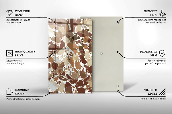 Glasskärbräda Sten dekorativa fläckar