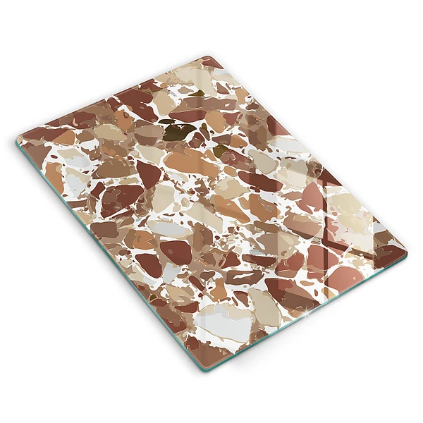 Glasskärbräda med stendesign