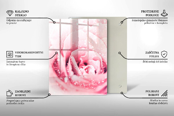 Glasskärbräda Sten dekorativa fläckar