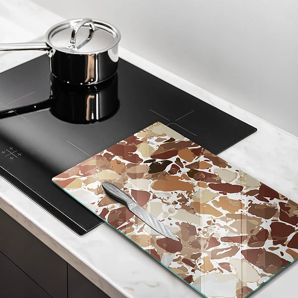 Glasskärbräda med stendesign