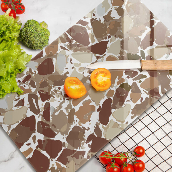 Glasskärbräda Sten dekorativa fläckar