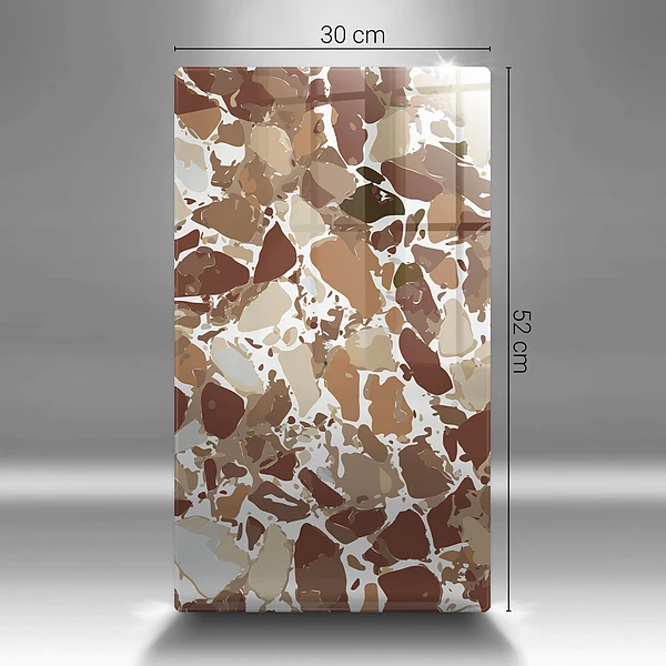 Glasskärbräda med stendesign