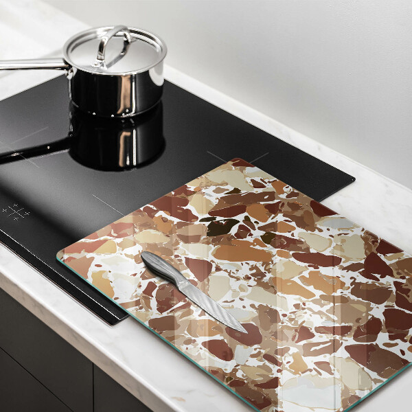 Glasskärbräda Sten dekorativa fläckar