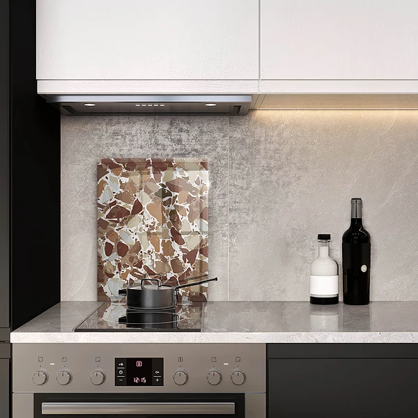 Glasskärbräda med stendesign