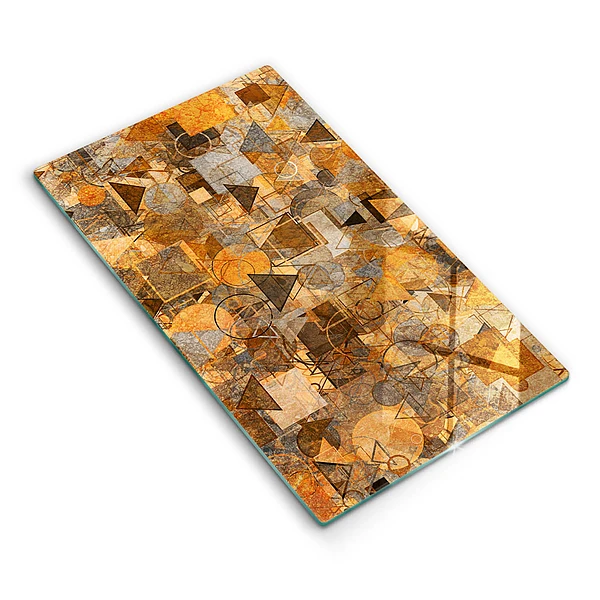Glasskärbräda med geometriskt mönster