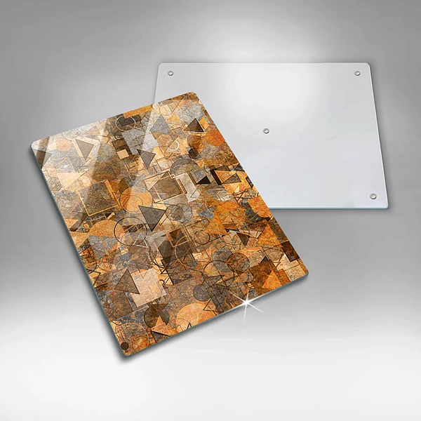Glasskärbräda med geometriskt mönster