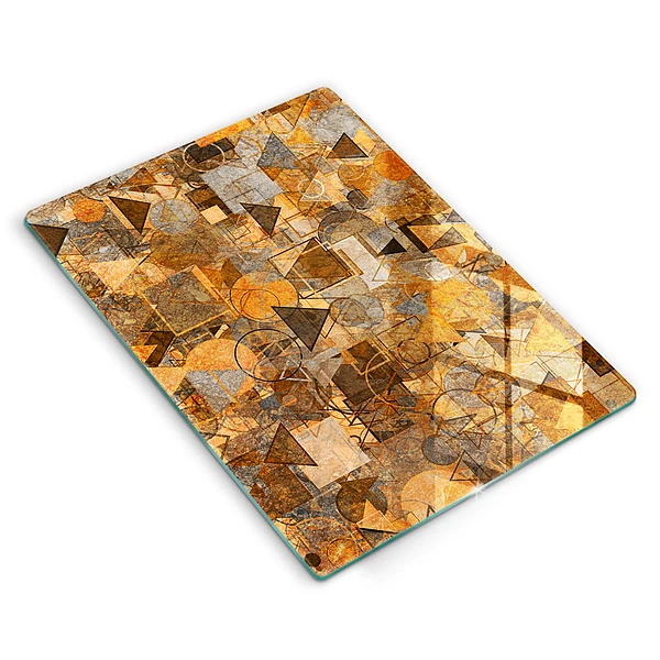 Glasskärbräda med geometriskt mönster