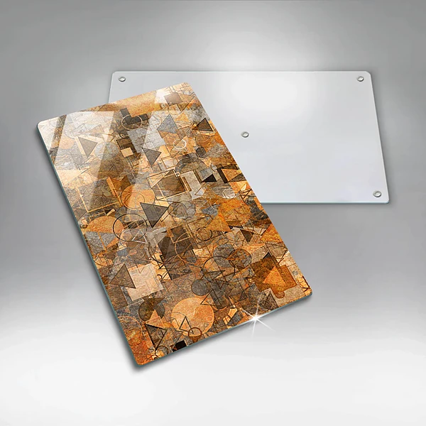 Glasskärbräda med geometriskt mönster