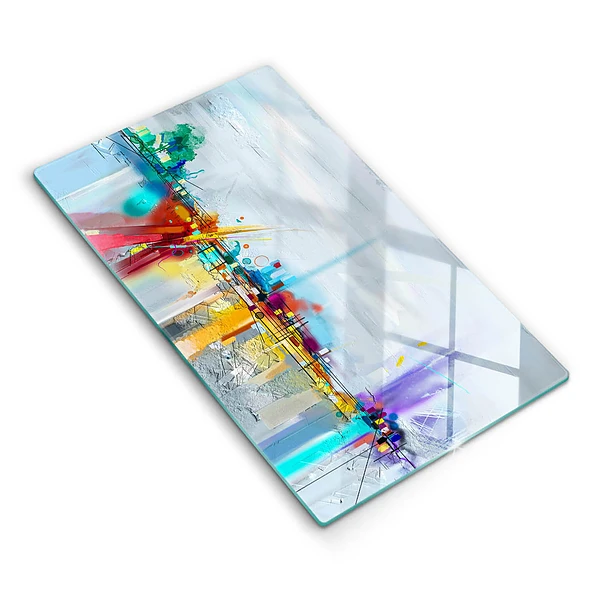 Glasskärbräda med abstrakt motiv