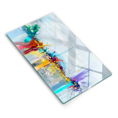Glasskärbräda med abstrakt motiv
