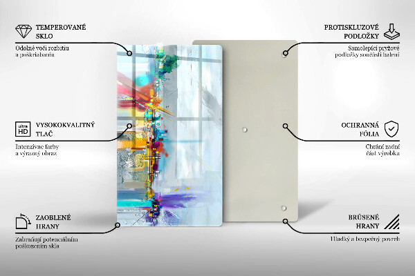 Glasskärbräda Målad abstraktion