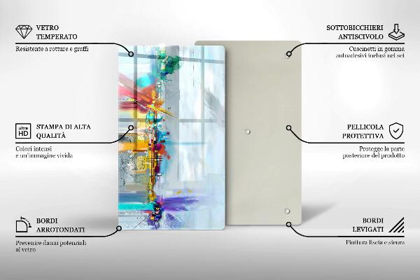Glasskärbräda Målad abstraktion