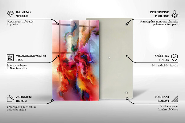 Glasskärbräda Rökig abstraktion