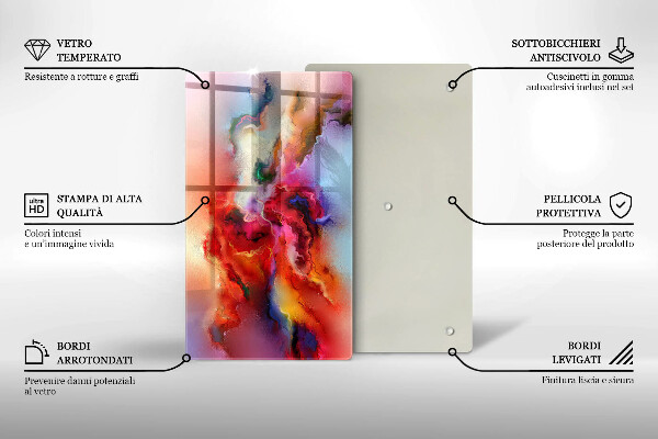 Glasskärbräda Rökig abstraktion