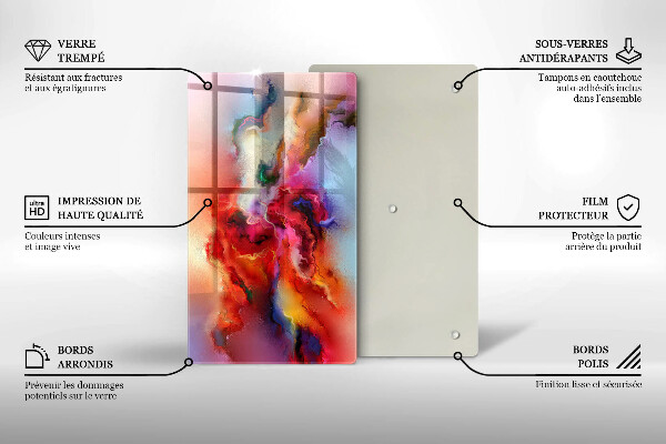 Glasskärbräda Rökig abstraktion