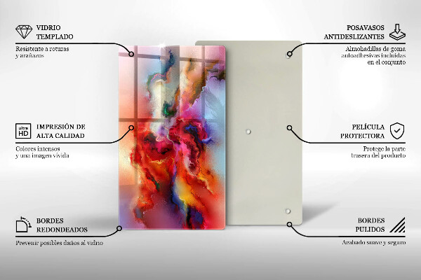 Glasskärbräda Rökig abstraktion