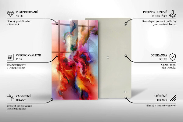 Glasskärbräda Rökig abstraktion