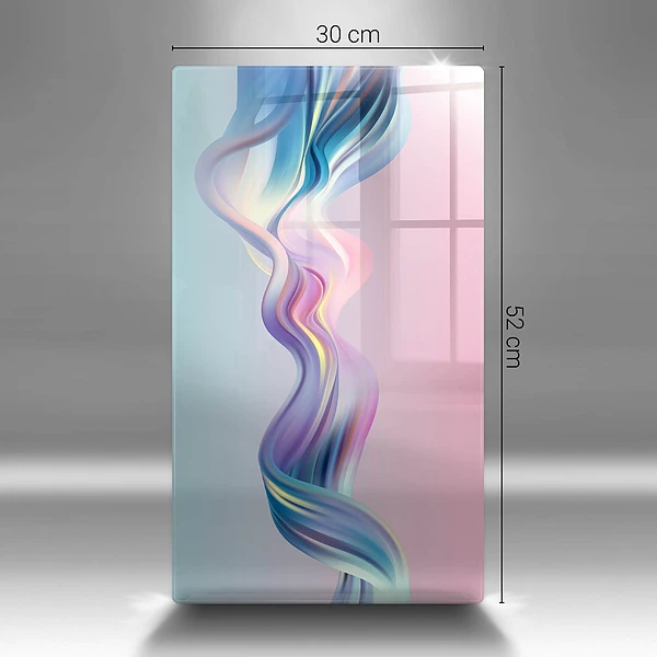 Glasskärbräda med abstrakt pastellmotiv