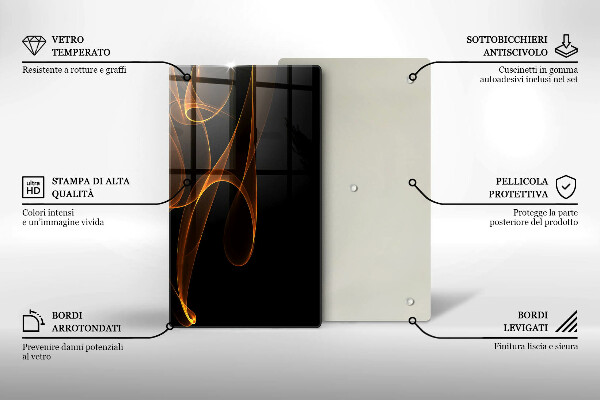 Glasskärbräda Abstrakta linjer