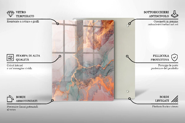 Glasskärbräda Dekorativ sten