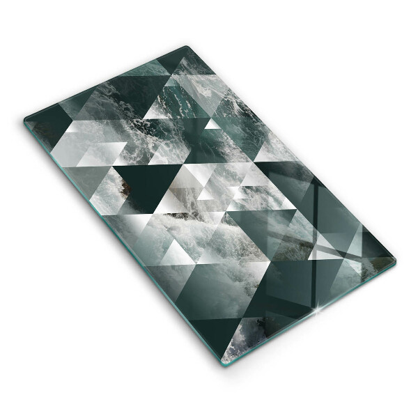 Glasskärbräda Trianglar och vatten