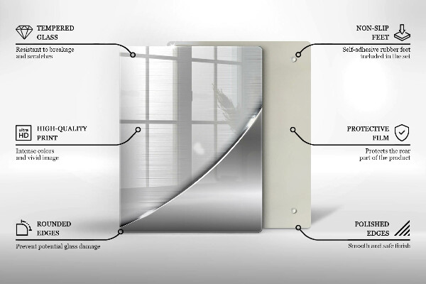 Glasskärbräda Trianglar och vatten