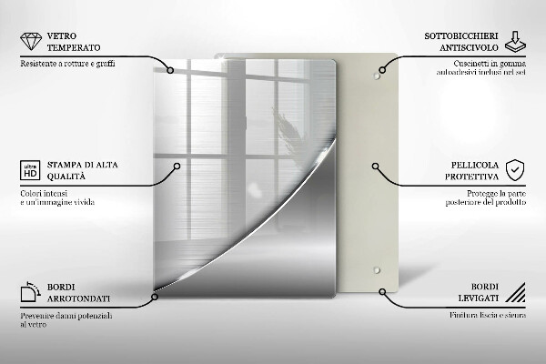Glasskärbräda Trianglar och vatten