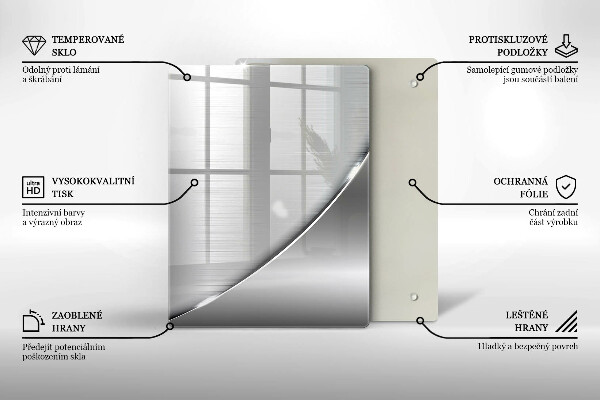 Glasskärbräda Trianglar och vatten