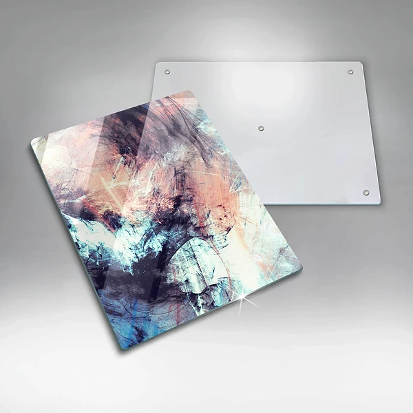 Glasskärbräda med abstrakt motiv