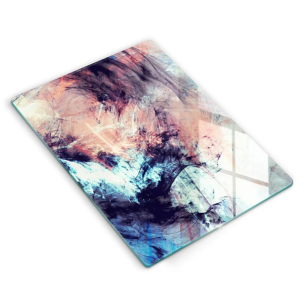 Glasskärbräda med abstrakt motiv