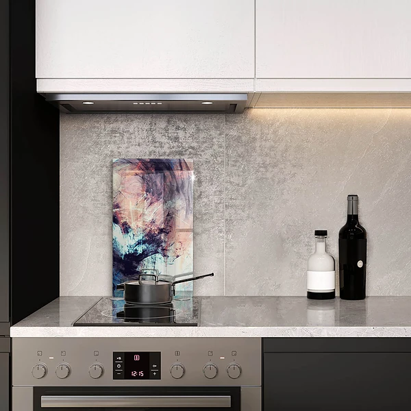 Glasskärbräda med abstrakt motiv