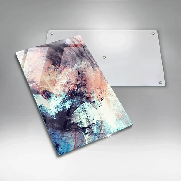 Glasskärbräda med abstrakt motiv