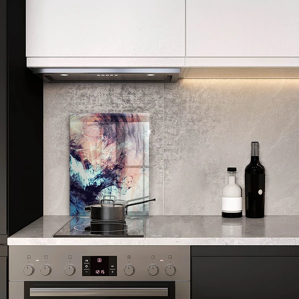 Glasskärbräda med abstrakt motiv