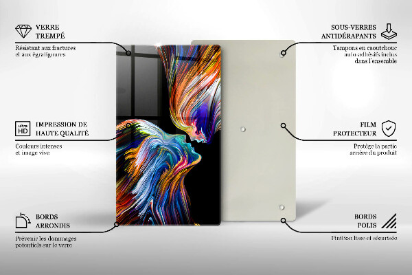 Glasskärbräda Abstrakt kyss