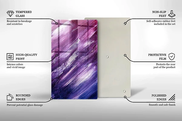 Glasskärbräda med abstrakt motiv