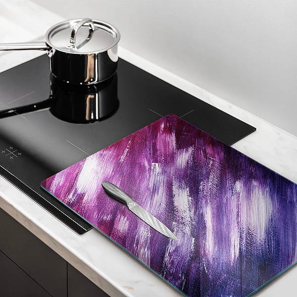 Glasskärbräda med abstrakt motiv