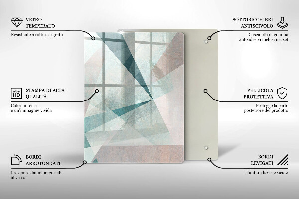 Glasskärbräda Abstrakta målarlinjer