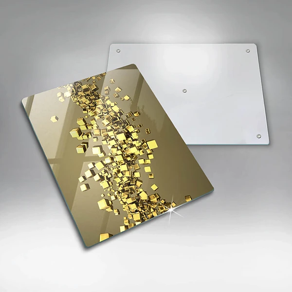 Glasskärbräda med abstrakt 3D-geometri