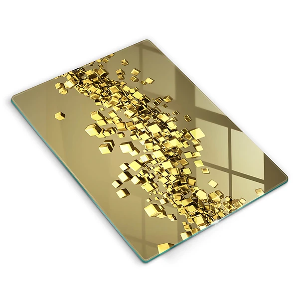 Glasskärbräda med abstrakt 3D-geometri