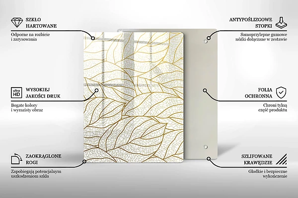 Glasskärbräda med abstrakt 3D-geometri