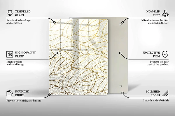 Glasskärbräda med abstrakt 3D-geometri