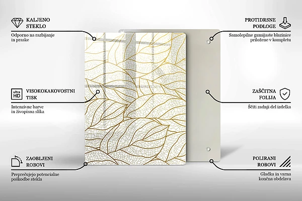 Glasskärbräda med abstrakt 3D-geometri