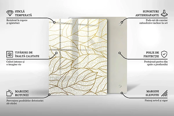 Glasskärbräda med abstrakt 3D-geometri